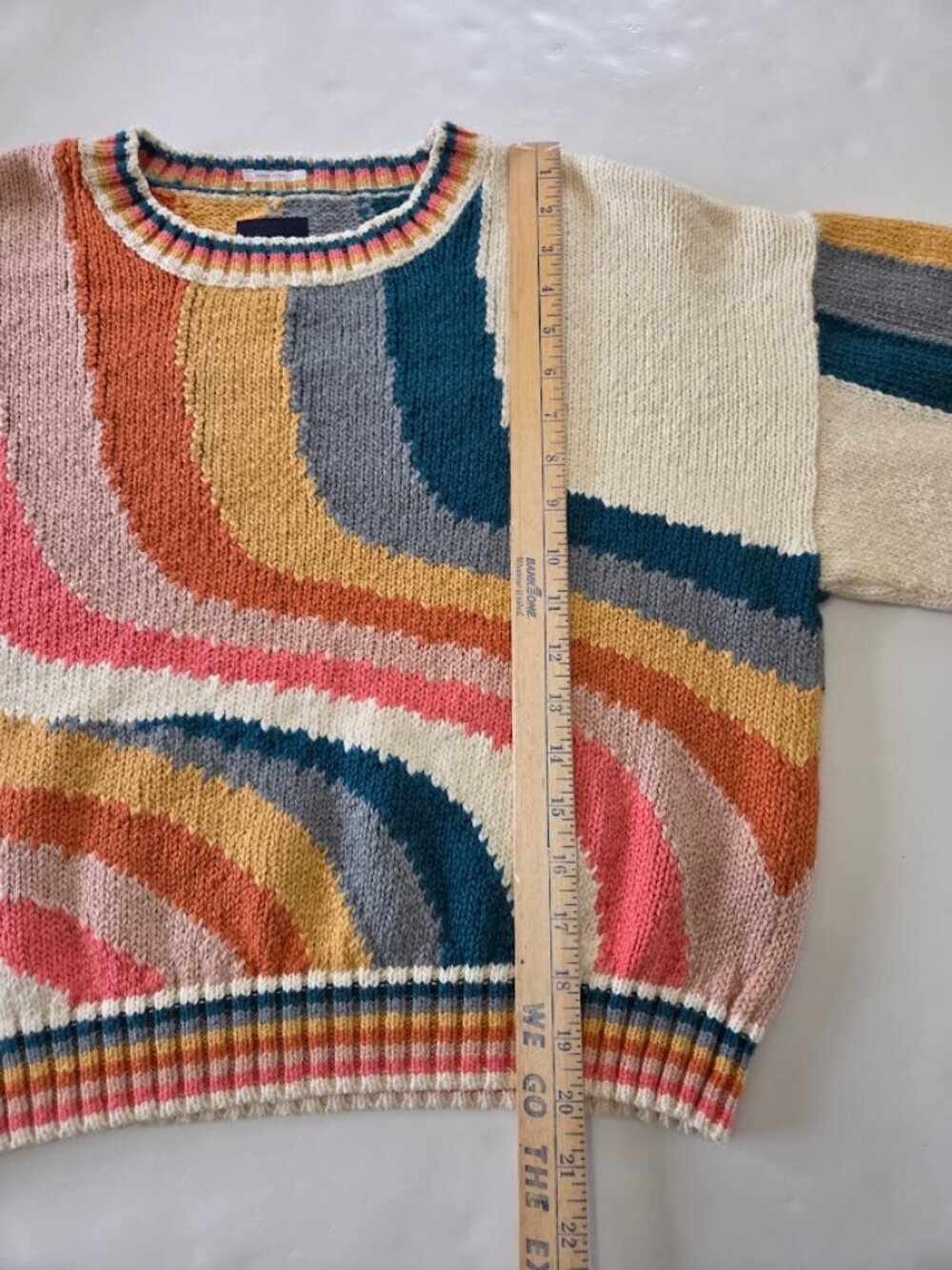 Mother The Itsy Crop Jumper Sweater Cotton Hypnotize Me Multicolor L - Picture 14 of 14